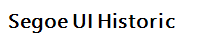 Segoe UI Historic